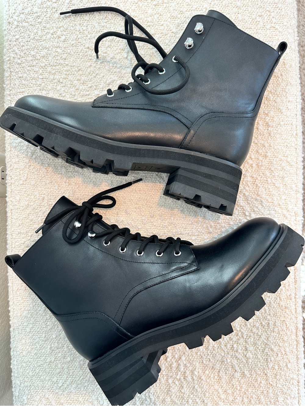 Marc Fisher LTD Black Lug Sole Combat Boots NWOB Women’s Size 11M